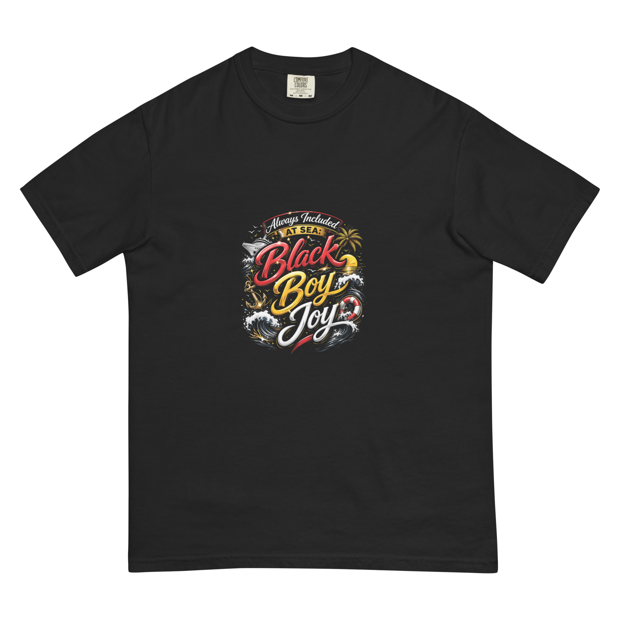 VIP Black Cruisers Club Always Included At Sea Black Boy Joy T-Shirt