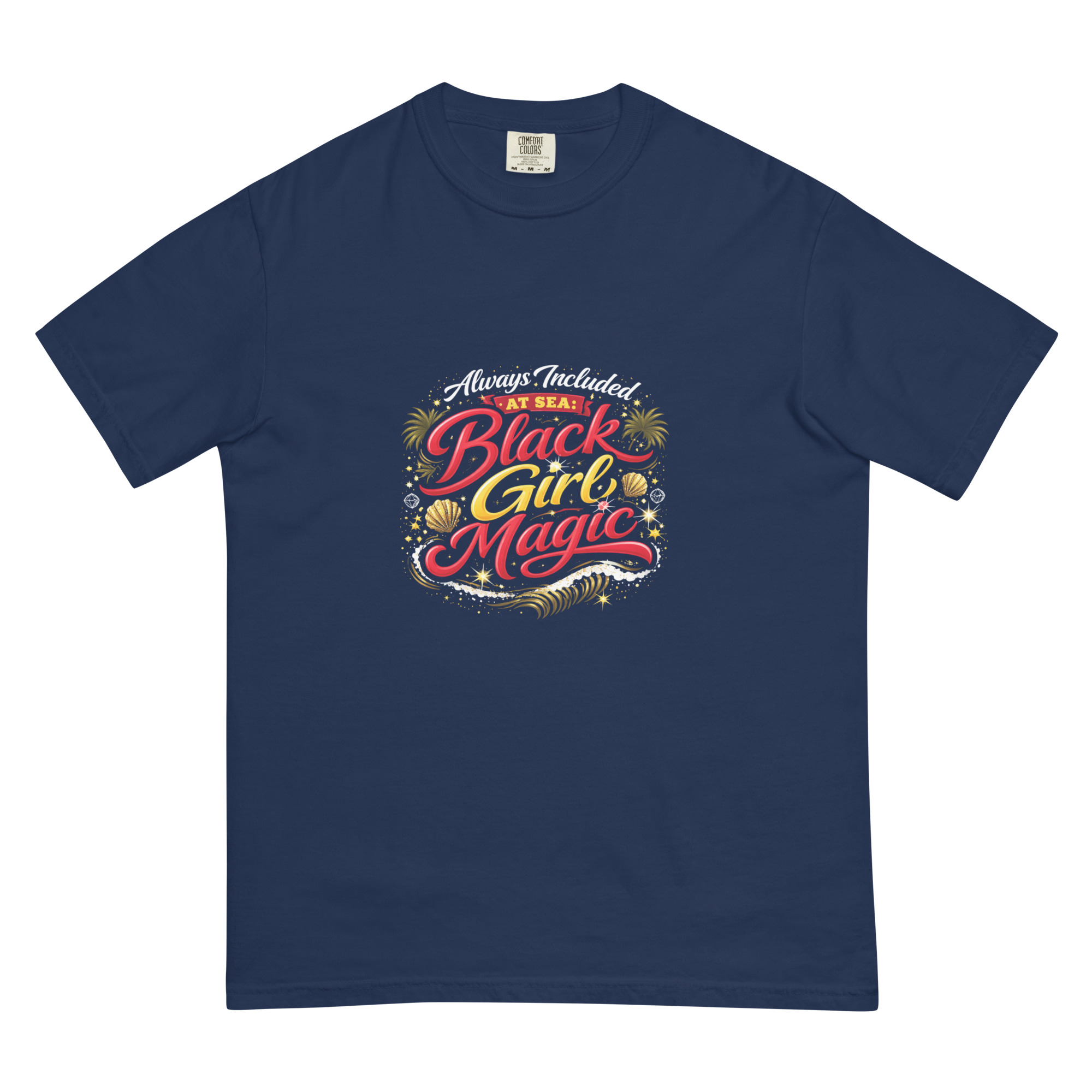 VIP Black Cruisers Club Always Included At Sea Black Girl Magic T-shirt - Image 3
